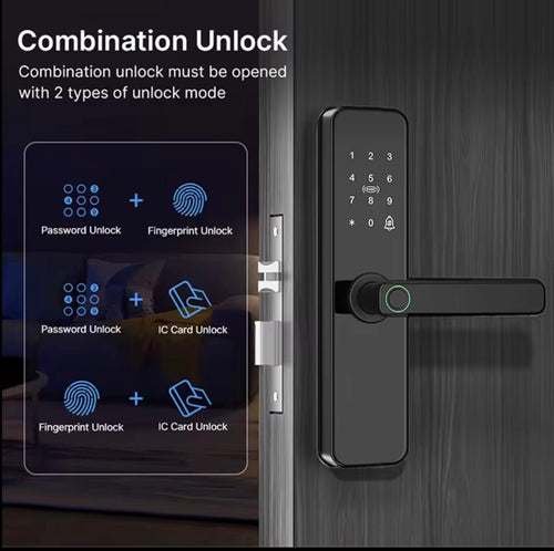 Aluminum Alloy TTLOCK BT Smart Door Lock Mobile App Intelligent Doorlock Apartment Password Card Digital Keyless Lock
