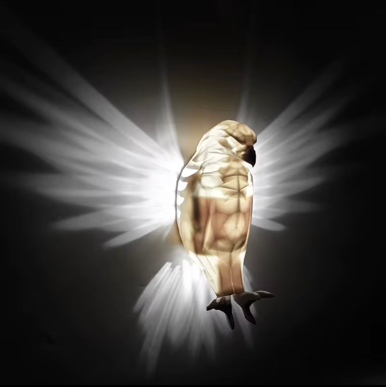 Modern Bird Shaped LED Wall Lamp Black White Yellow Living Room Bedroom Hallway