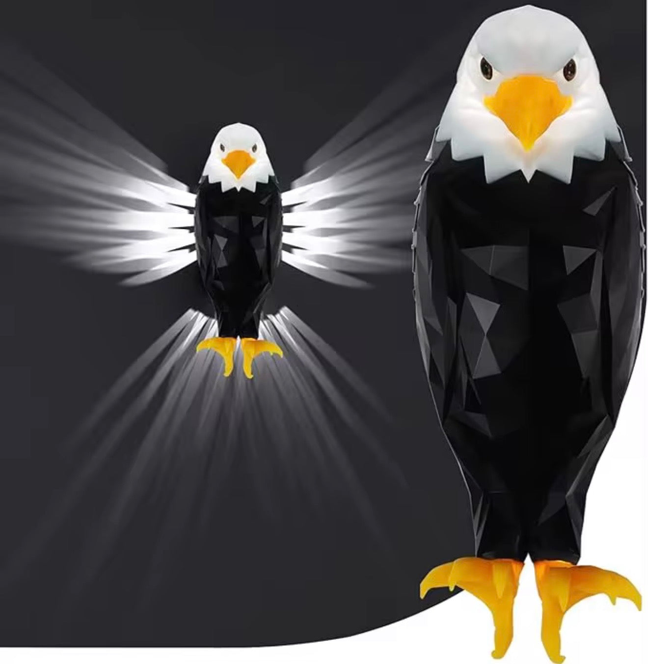 Modern Bird Shaped LED Wall Lamp Black White Yellow Living Room Bedroom Hallway