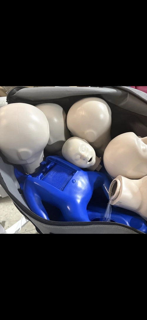 CPR Prompt Infant Manikins Training Set Blue White with Carry Bag Medica